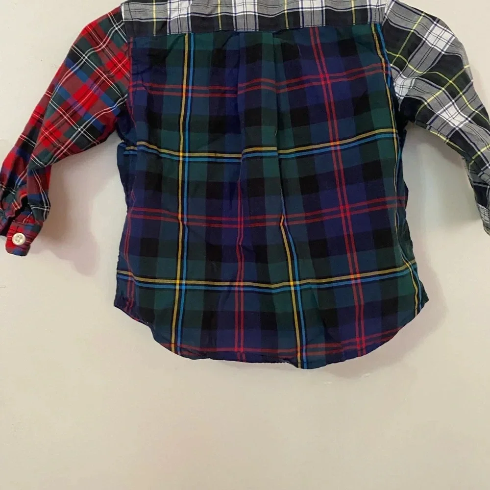Ralph Lauren Long Sleeve Madras Tartan Button Down Shirt